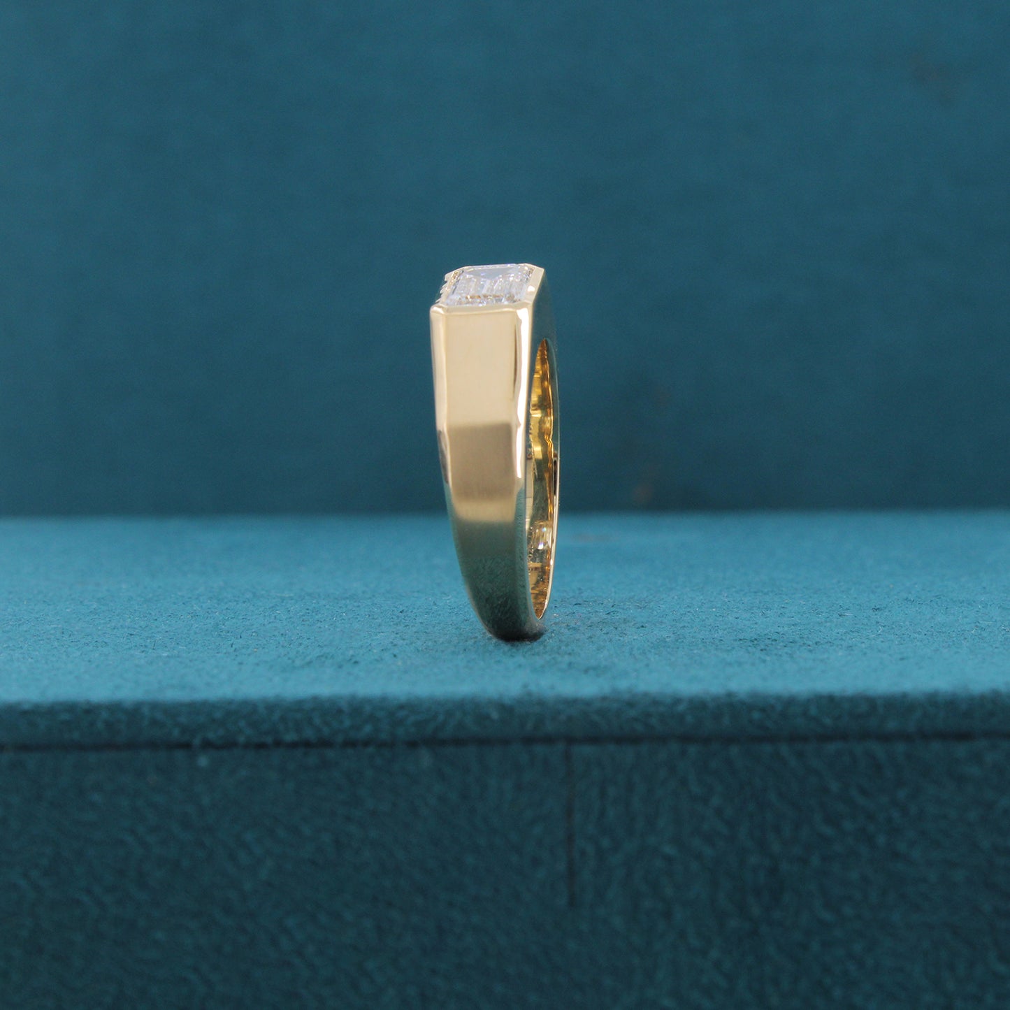 Thalen Arc Diamond Solitaire Mens Ring