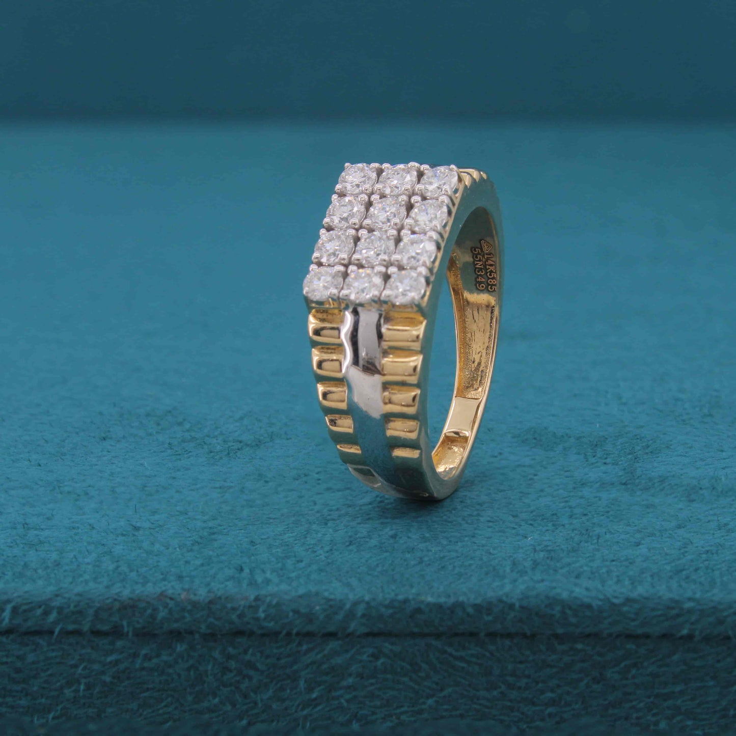 Silvrek Edge Diamond Mens Ring