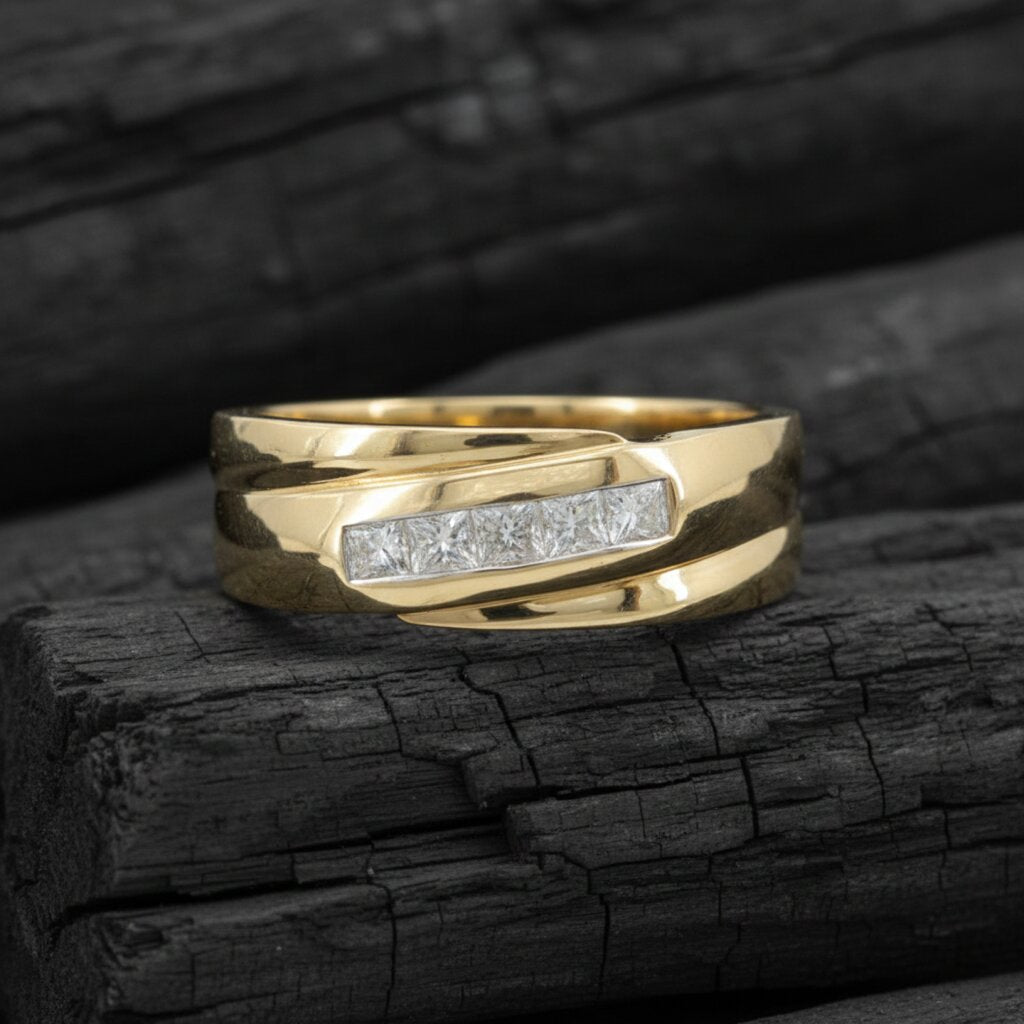 Klyth Arc Diamond Mens Ring