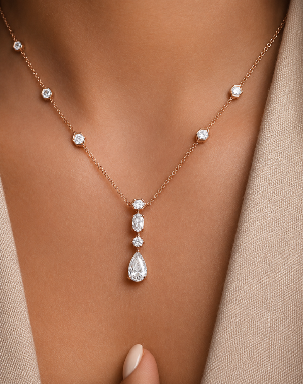 Amira Diamond Single Line Necklace