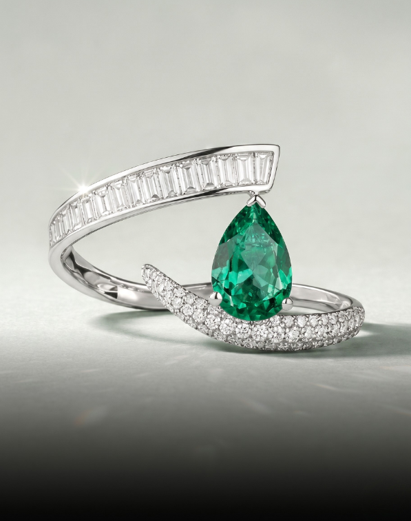 Sylvette Two Finger Diamond Ring