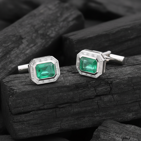 Tyrel Halo Diamond Cufflinks