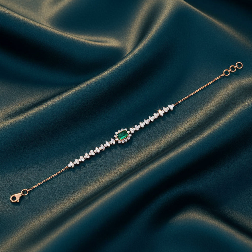 Aurien Crest Diamond Chain Bracelet