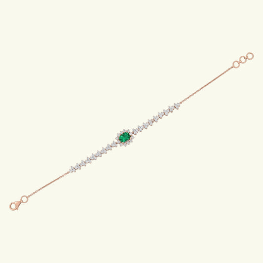 Aurien Crest Diamond Chain Bracelet