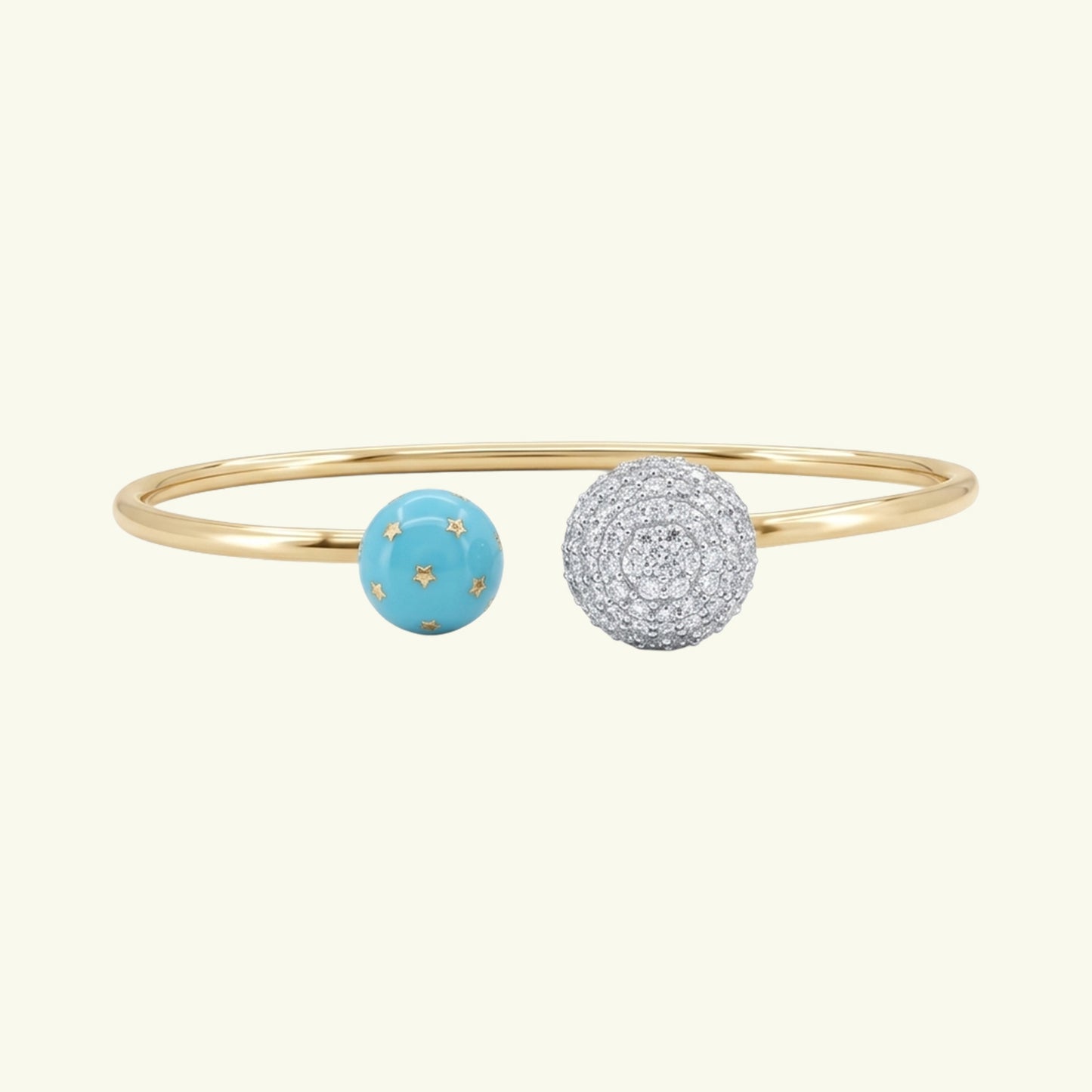 Eloré Enamel Diamond Flexible Bracelet