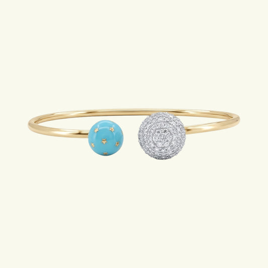 Eloré Enamel Diamond Flexible Bracelet