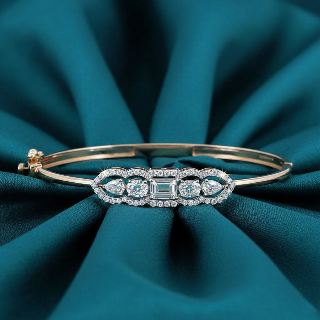 Revyn Halo Diamond Flexible Bracelet