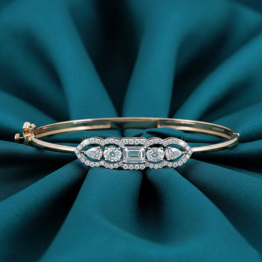 Revyn Halo Diamond Flexible Bracelet