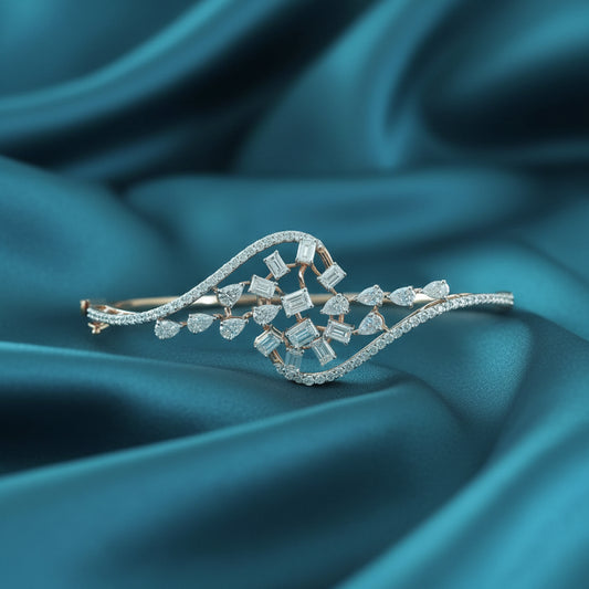 Lioren Crest Diamond Flexible Bracelet