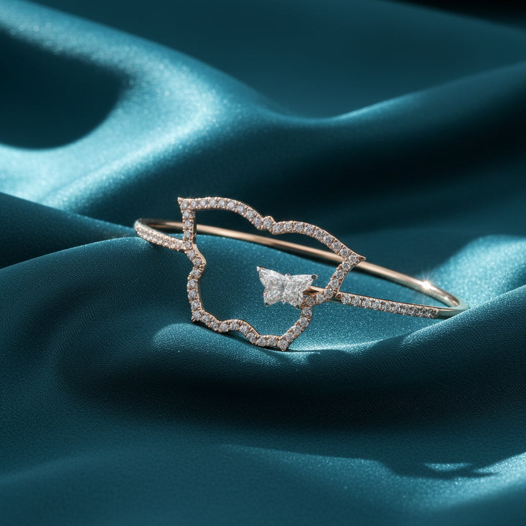 Papillon Contour Diamond Bracelet