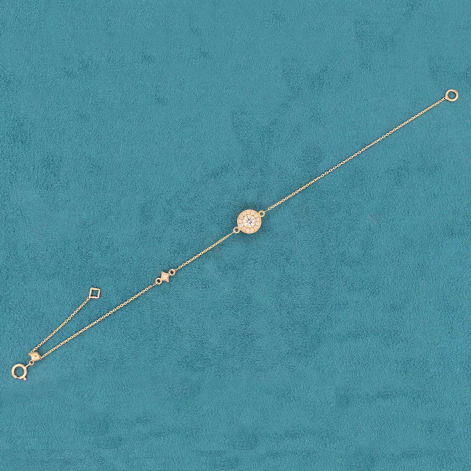Novyn Halo Diamond Chain Bracelet