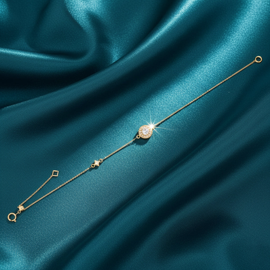 Novyn Halo Diamond Chain Bracelet