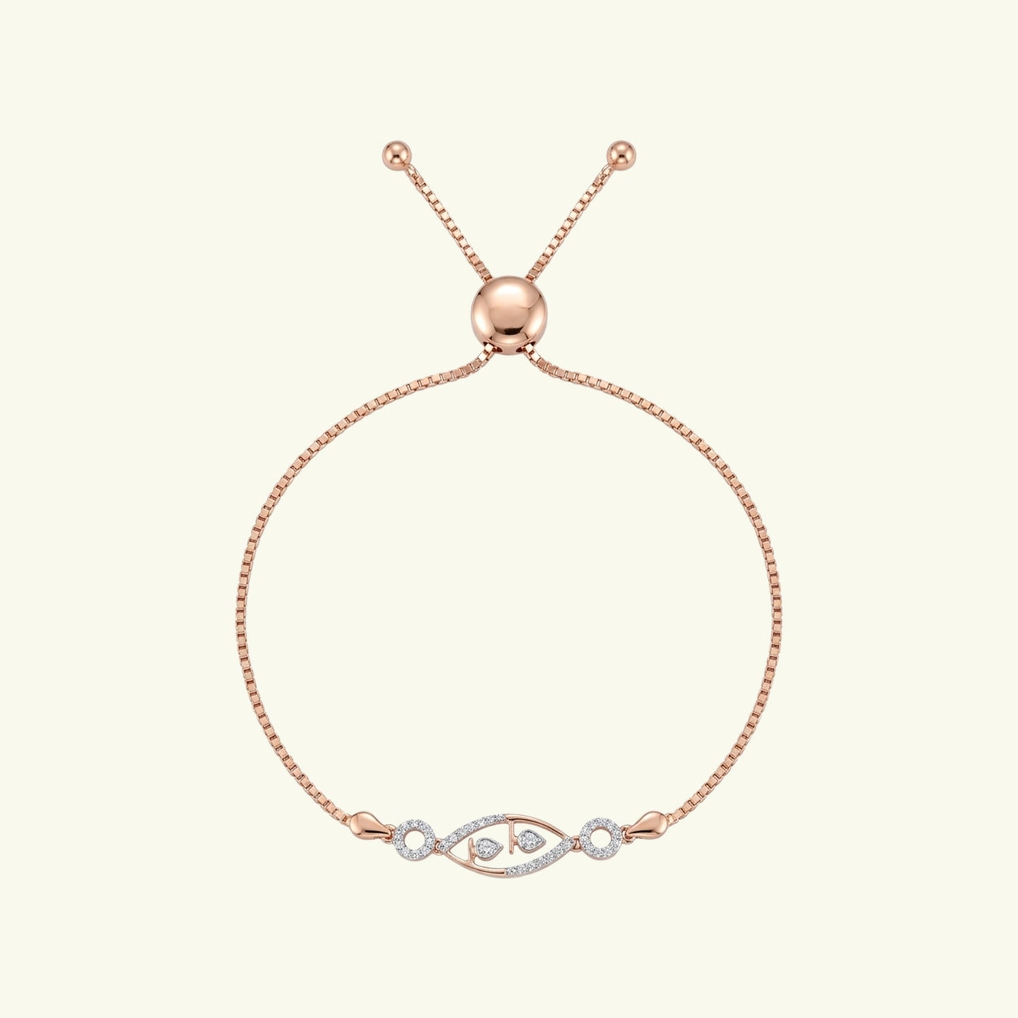 Vianth Line Diamond Chain Bracelet