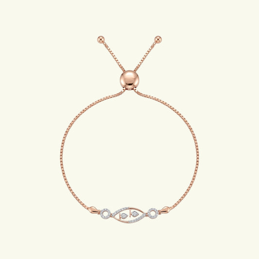 Vianth Line Diamond Chain Bracelet