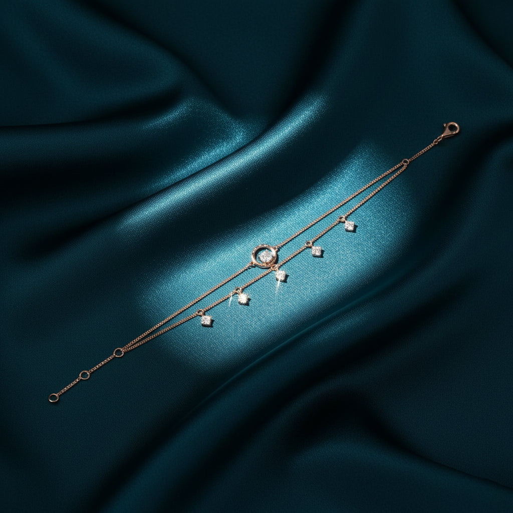 Solair Band Diamond Station Bracelet