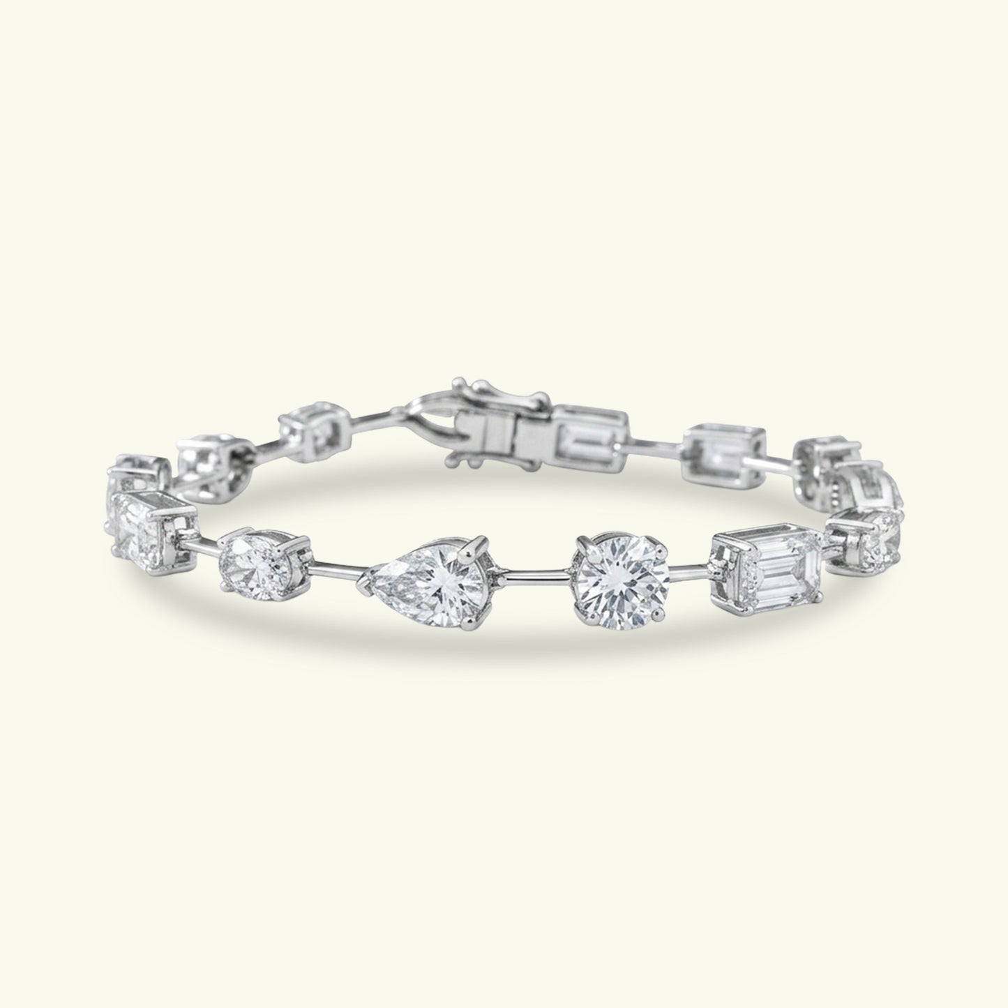 Vivenza Row Diamond Tennis Bracelet