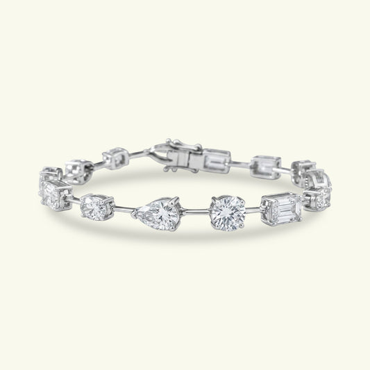 Vivenza Row Diamond Tennis Bracelet