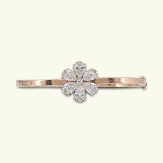 Elarin Floral Diamond Oval Kada
