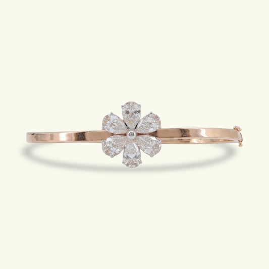 Elarin Floral Diamond Oval Kada