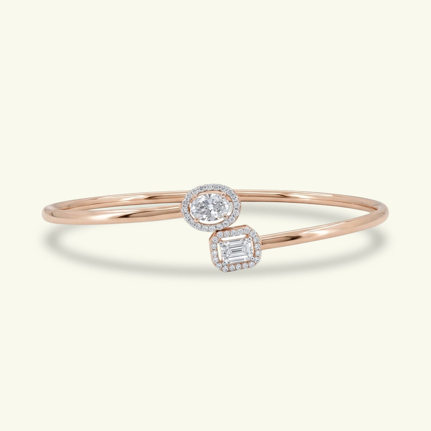 Elenya Halo Diamond Flexible Bracelet
