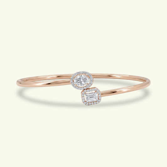 Elenya Halo Diamond Flexible Bracelet