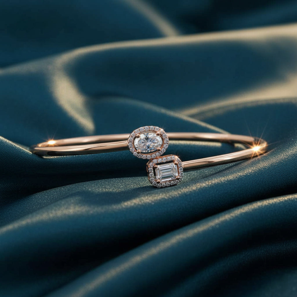 Elenya Halo Diamond Flexible Bracelet