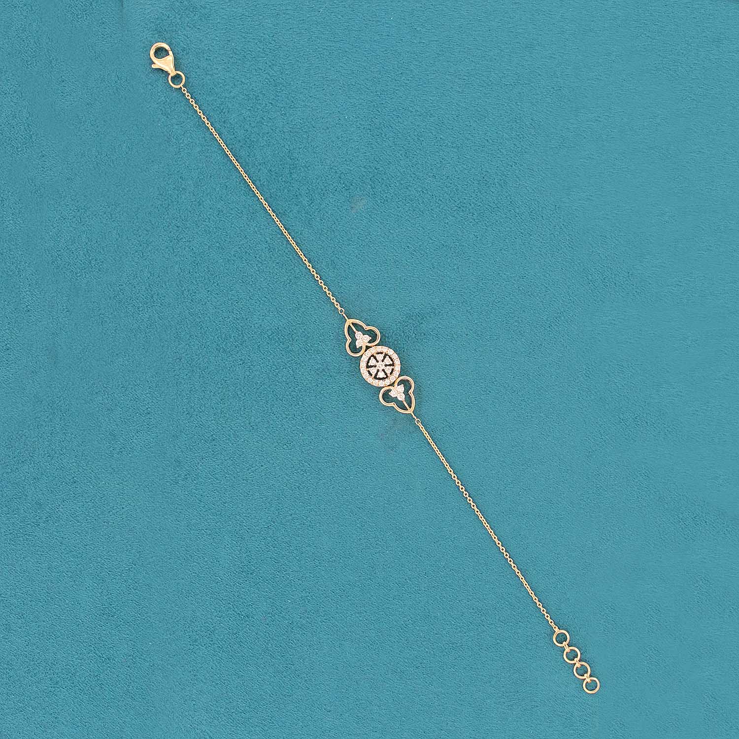 Esva Halo Diamond Chain Bracelet