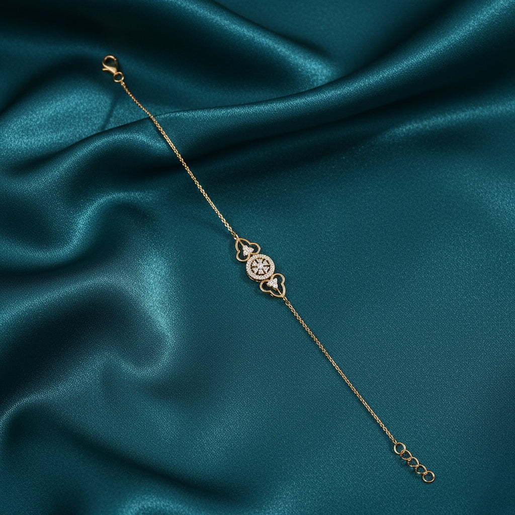 Esva Halo Diamond Chain Bracelet