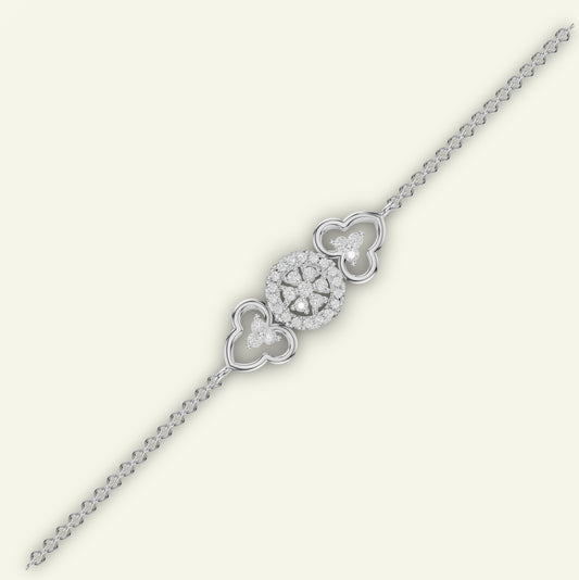 Esva Halo Diamond Chain Bracelet