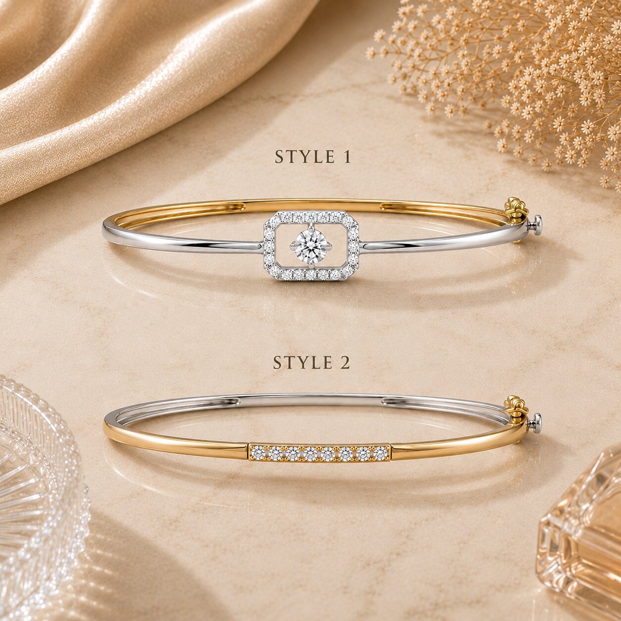 Reversible diamond bracelet in 14K gold – All Ways You