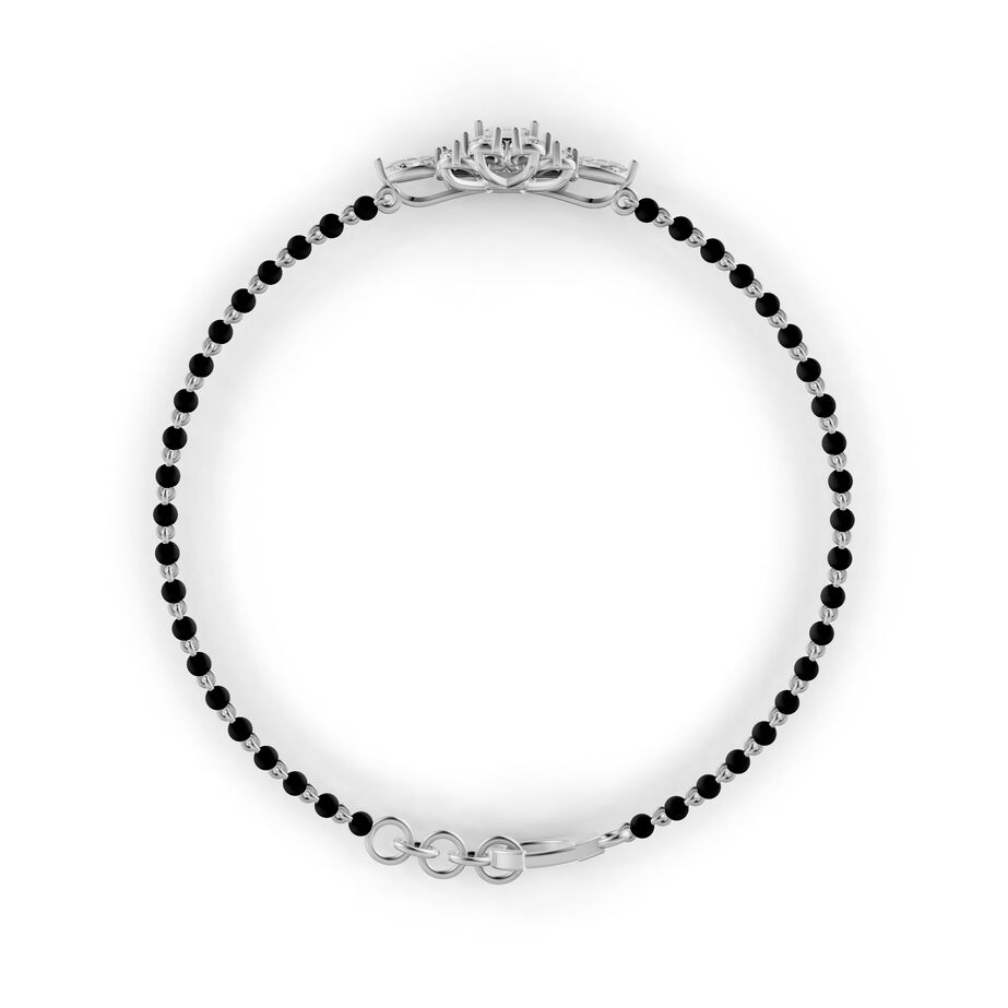 Kalvya Line Diamond Mangalsutra Bracelet