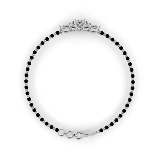 Kalvya Line Diamond Mangalsutra Bracelet