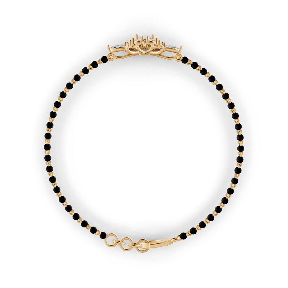 Kalvya Line Diamond Mangalsutra Bracelet