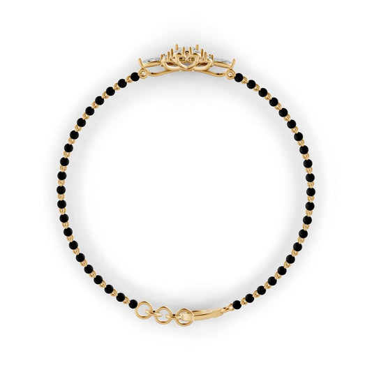 Kalvya Line Diamond Mangalsutra Bracelet