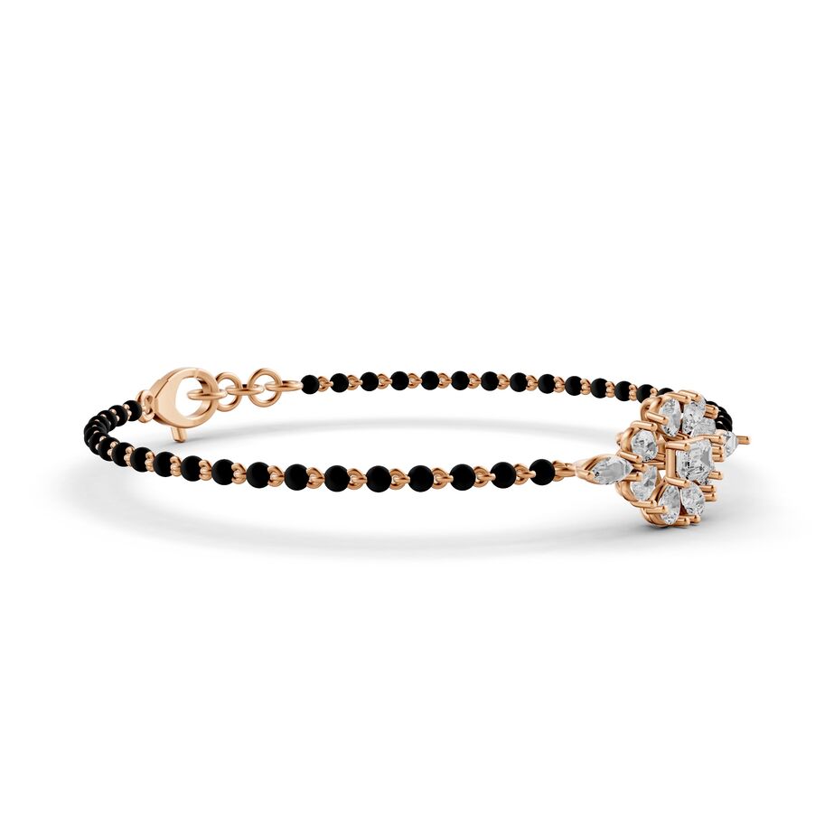 Kalvya Line Diamond Mangalsutra Bracelet