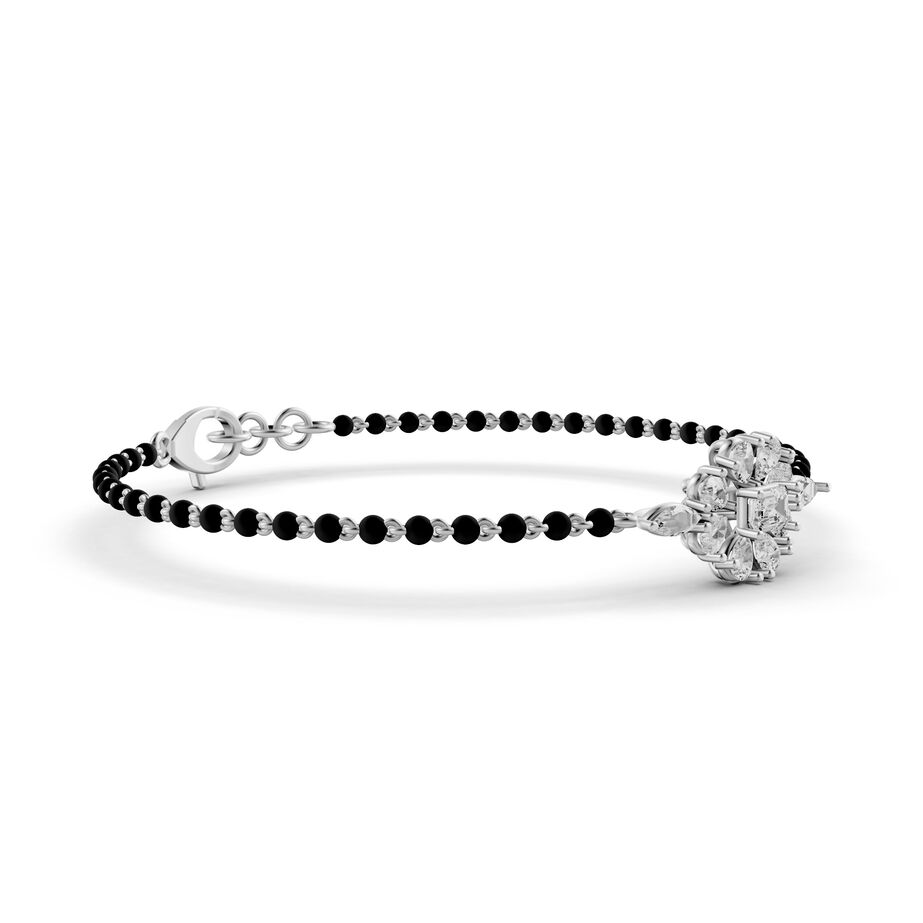 Kalvya Line Diamond Mangalsutra Bracelet