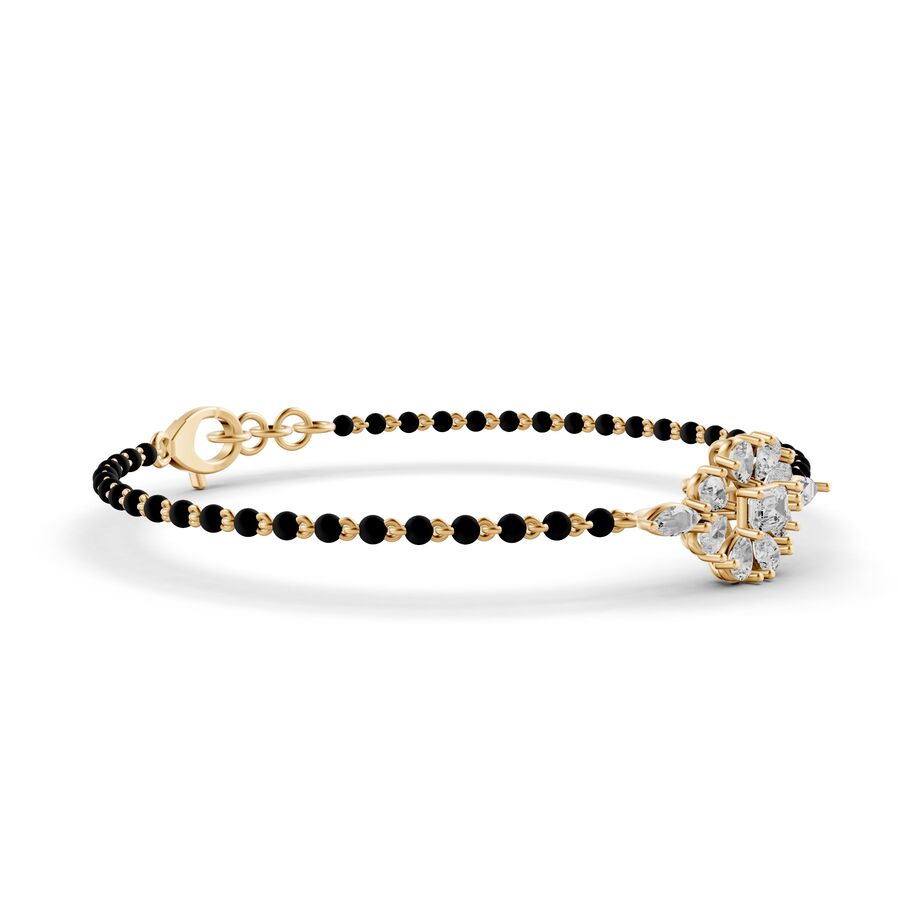 Kalvya Line Diamond Mangalsutra Bracelet