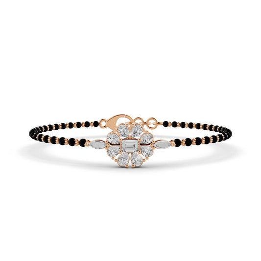 Kalvya Line Diamond Mangalsutra Bracelet