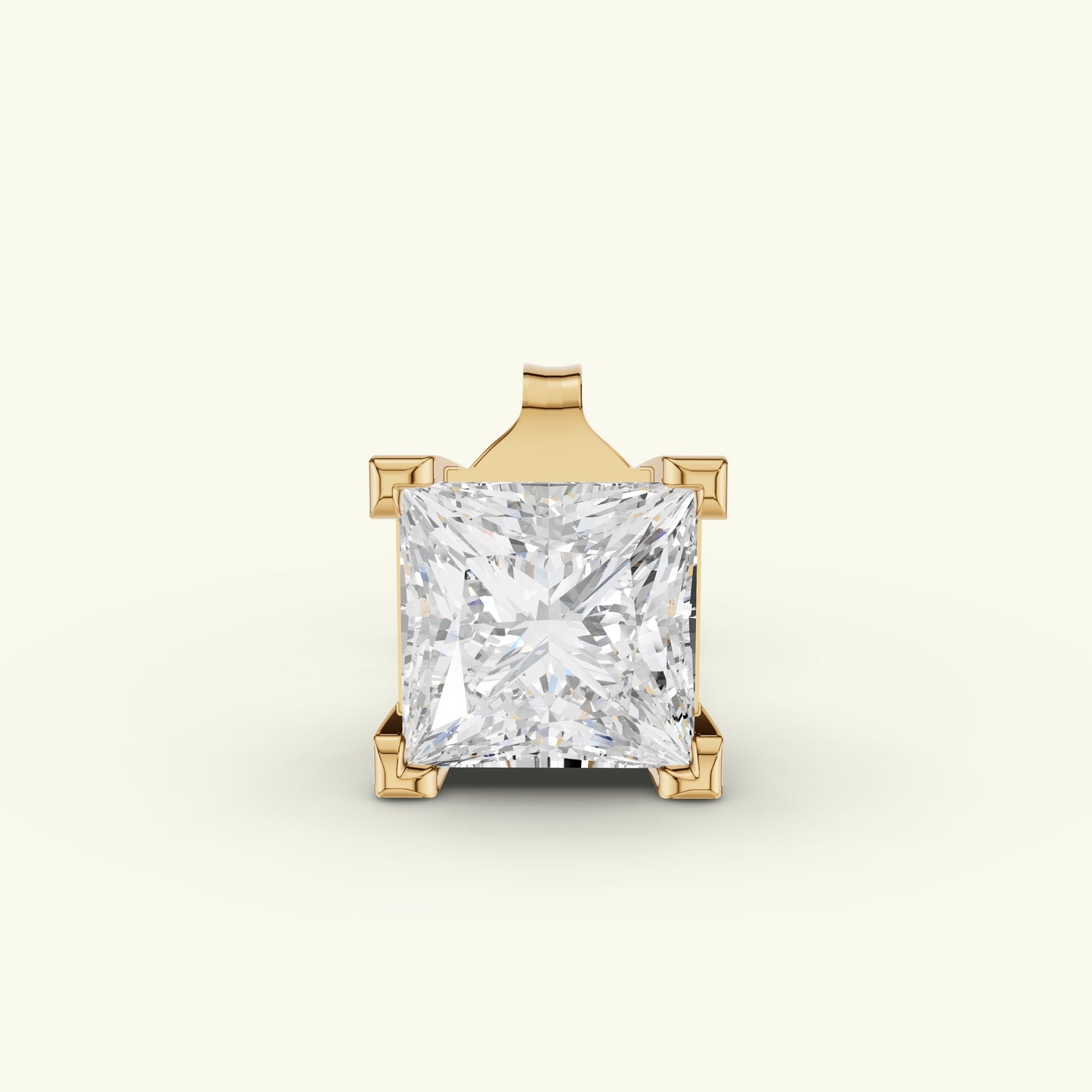 Zeir Solitaire Diamond Mens Stud