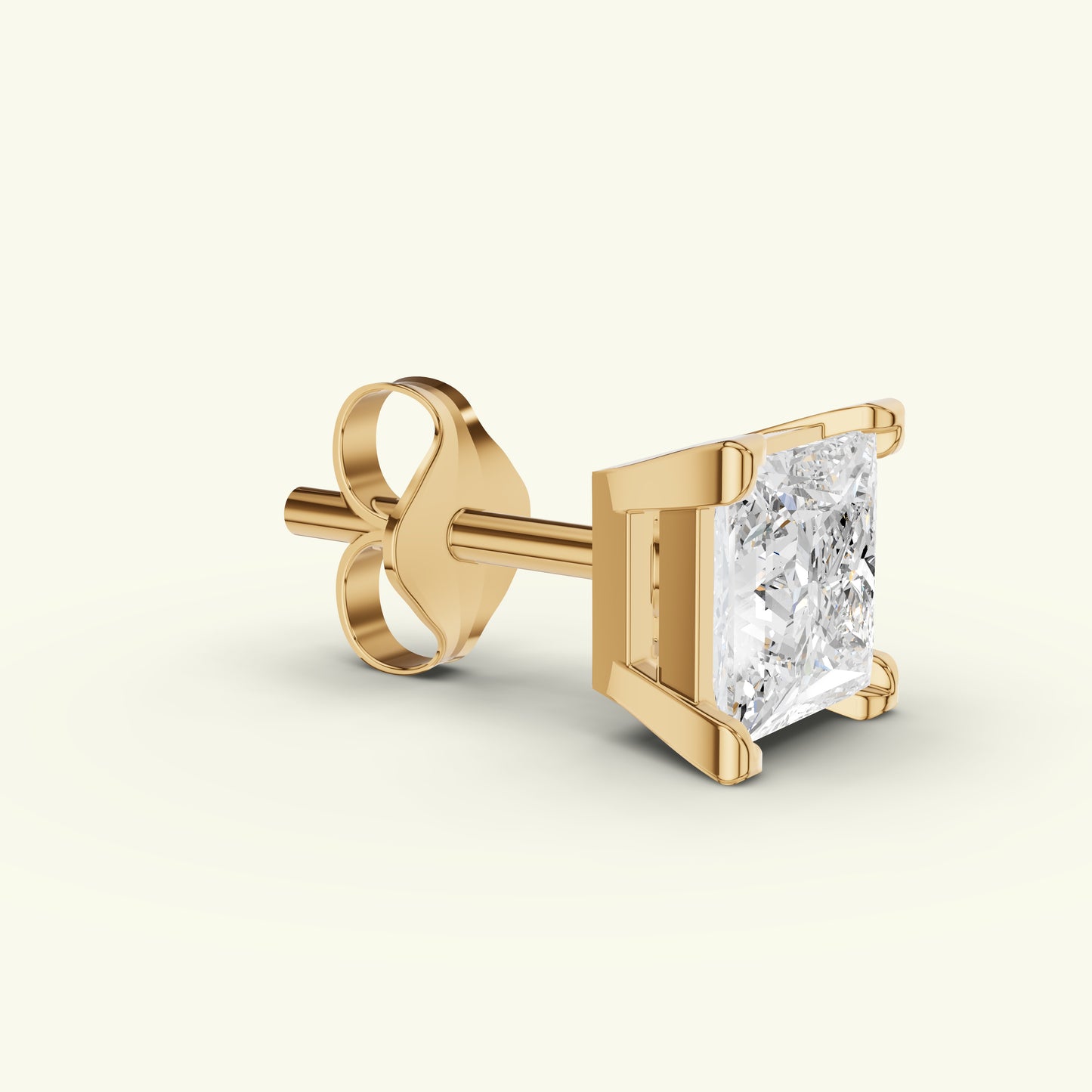 Zeir Solitaire Diamond Mens Stud