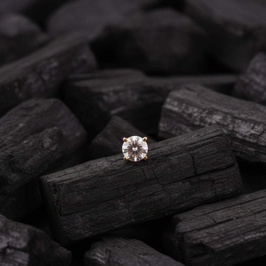 Draven Solitaire Diamond Mens Stud