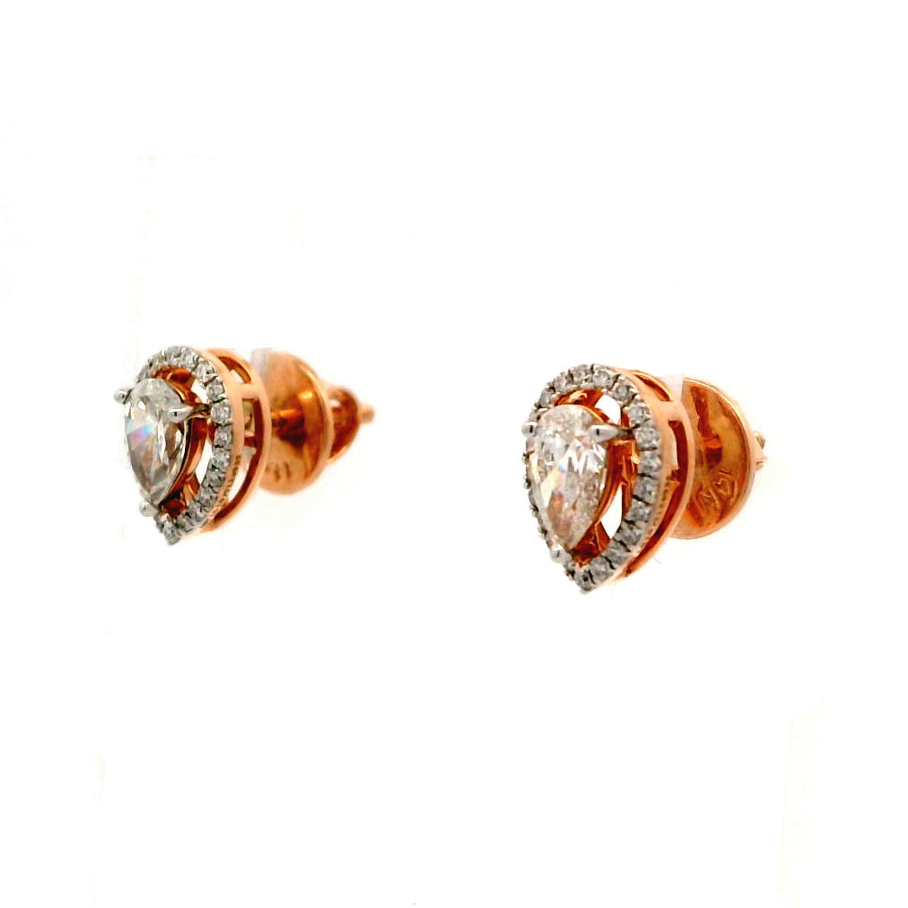 Elisse Halo Diamond Stud Earrings