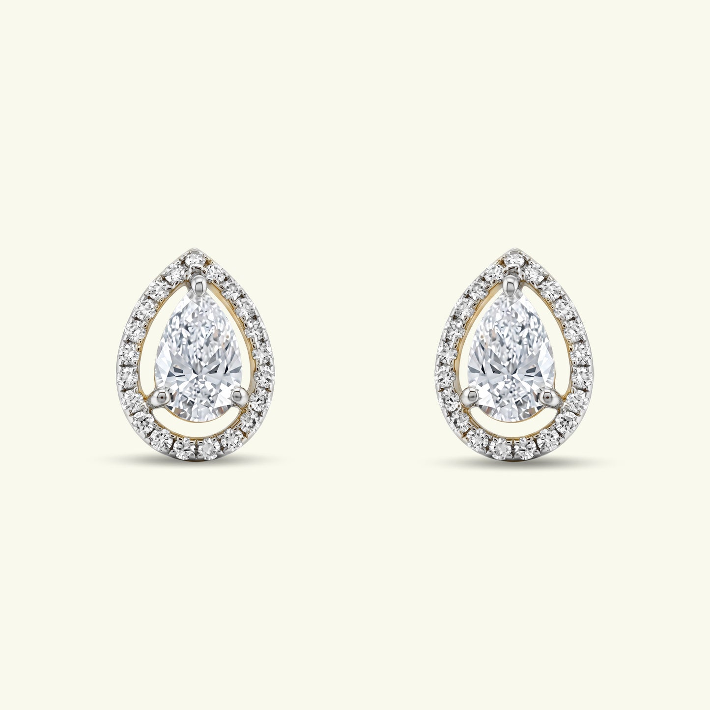 Elisse Halo Diamond Stud Earrings