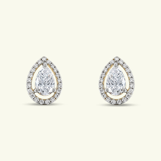 Elisse Halo Diamond Stud Earrings