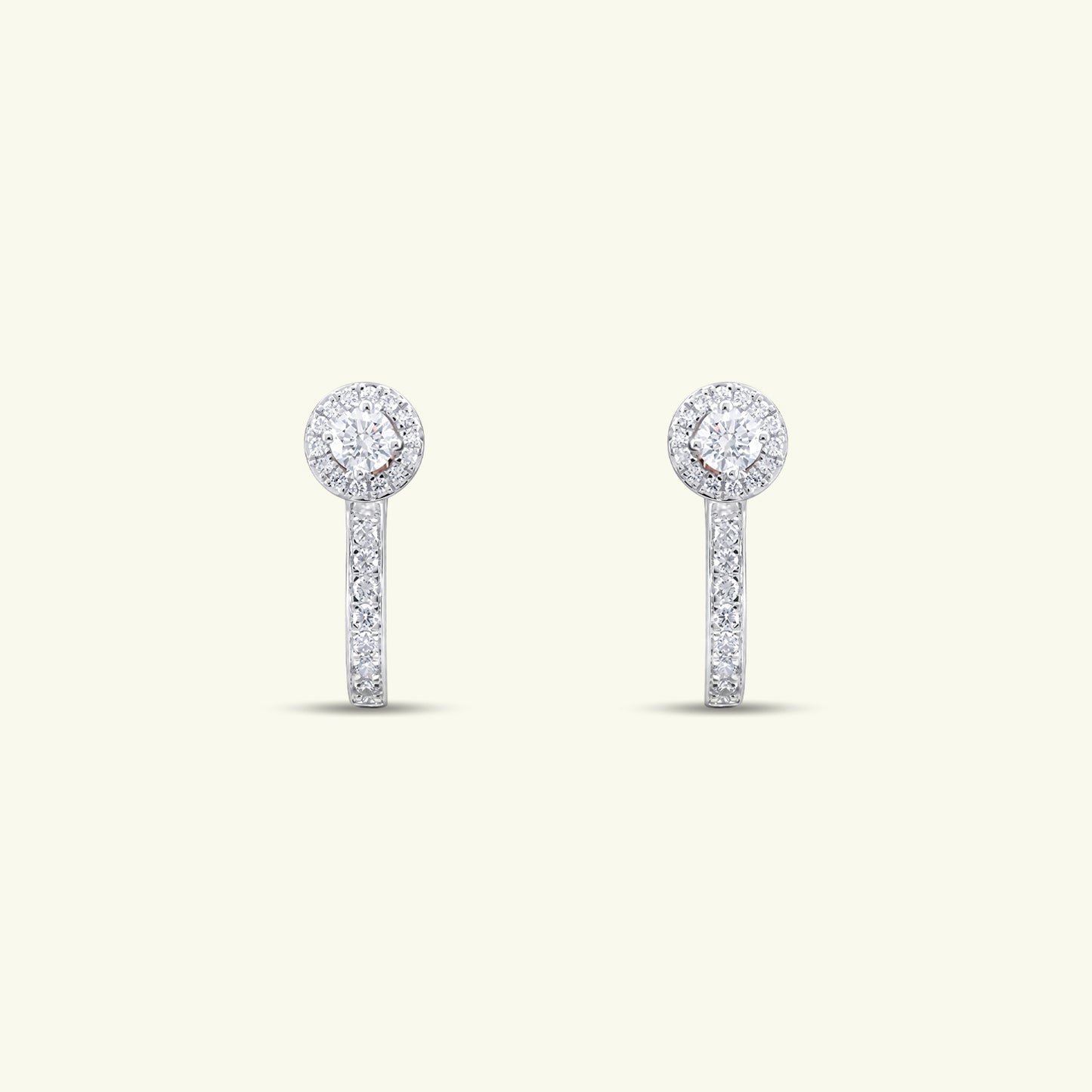 Avela Halo Diamond Hoop Earrings