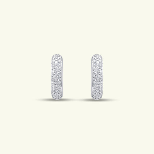 Evara Diamond Hoop Earrings