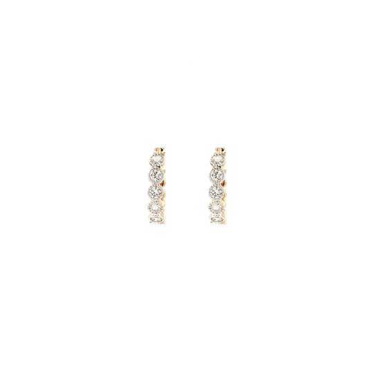 Solene Diamond Hoop Earrings
