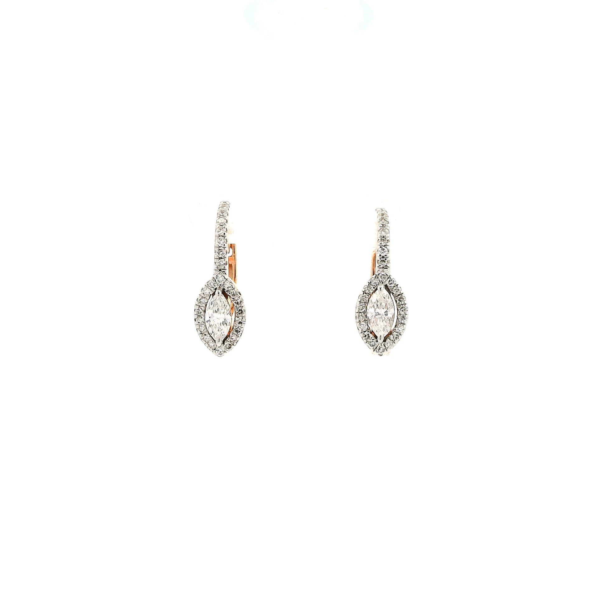 Cyrene Halo Diamond Hoop Earrings
