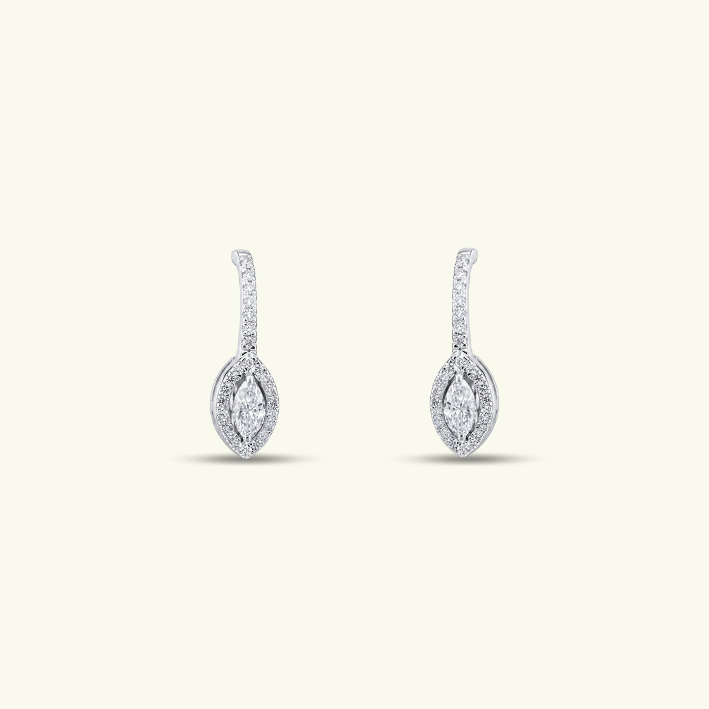 Cyrene Halo Diamond Hoop Earrings