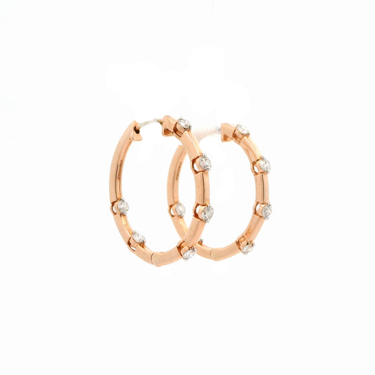 Elessa Diamond Hoop Earrings
